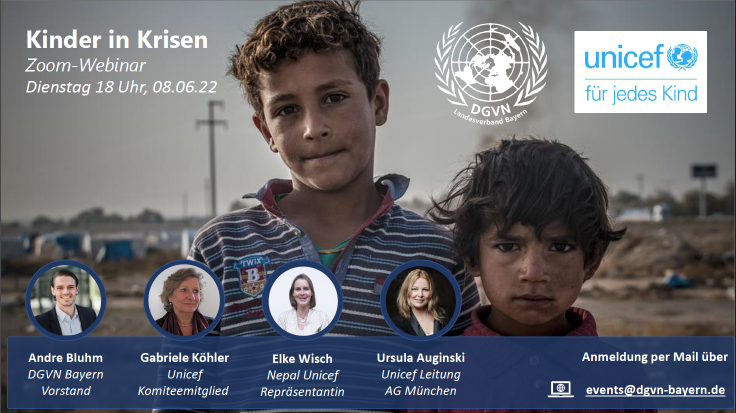 DGVN x Unicef Event, „Kinder in Krisen“